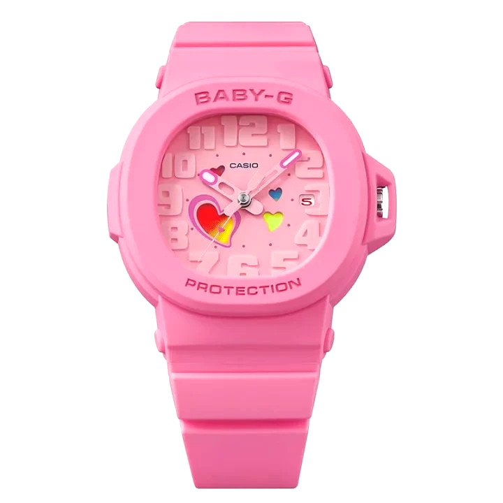 Casio BABY-G BGA-10-4AJF PLAYFUL HEARTS Pink Color Analog Women’s Watch BrandNEW