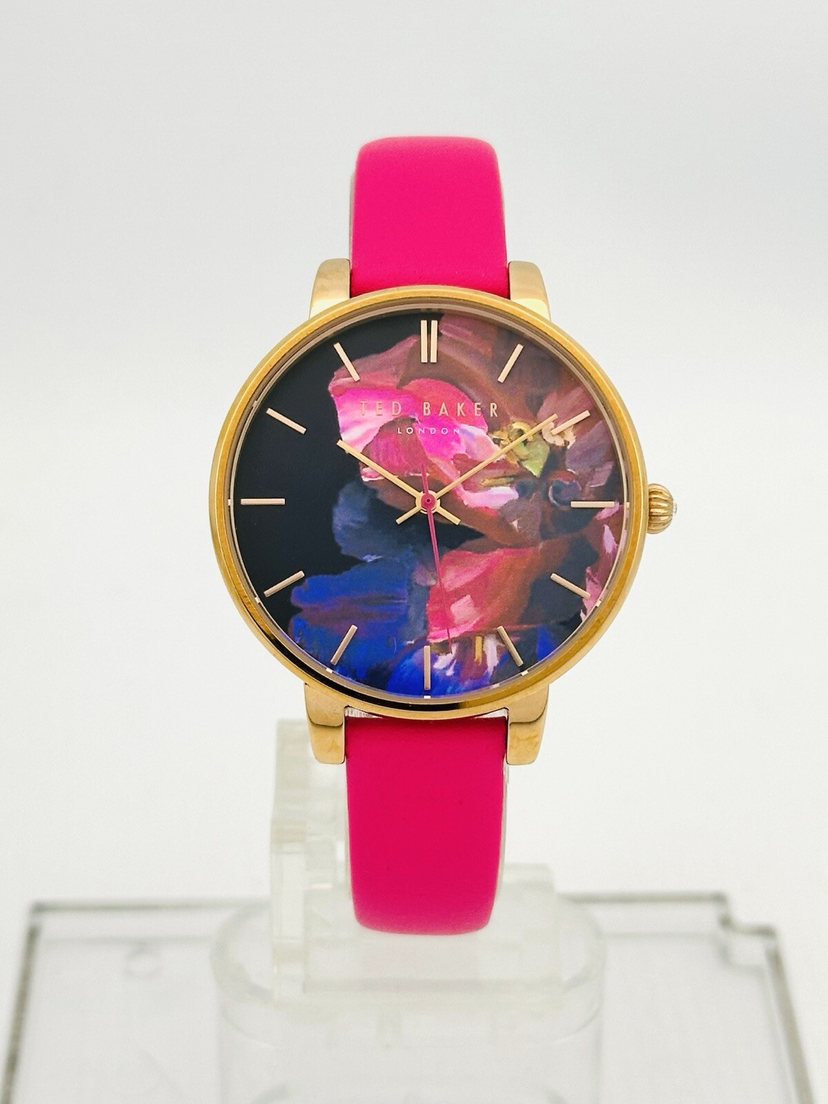 Ted Baker Women’s TEC0025014 Classic Multicolour Dial Bright Pink Strap RG Watch