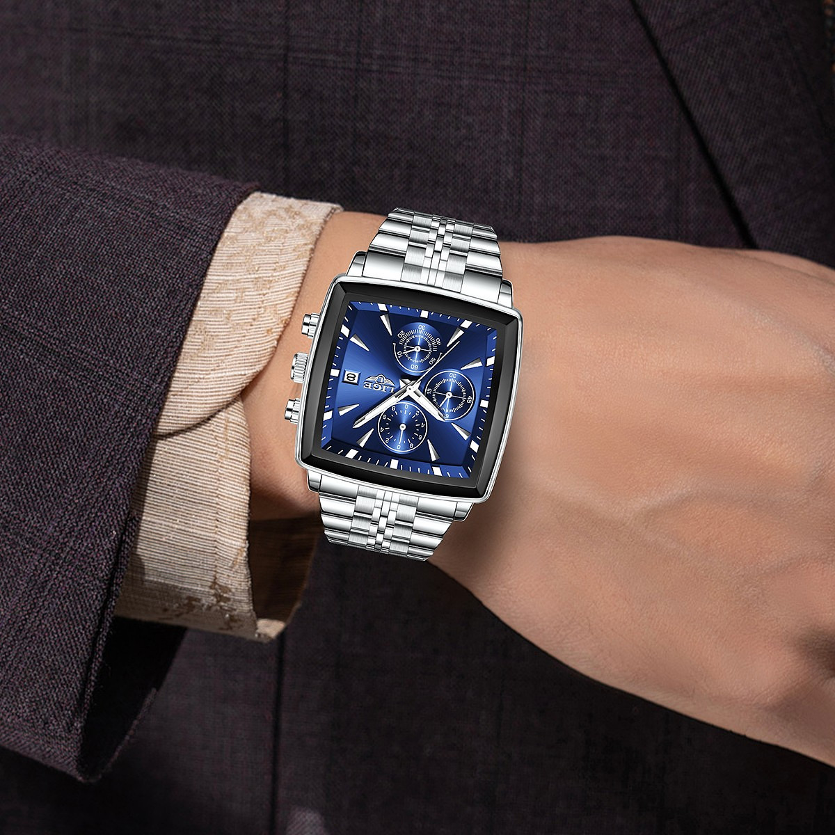 2026 Men Watch Date Multifuntion Chronograph Waterproof Male Business Wristwatch