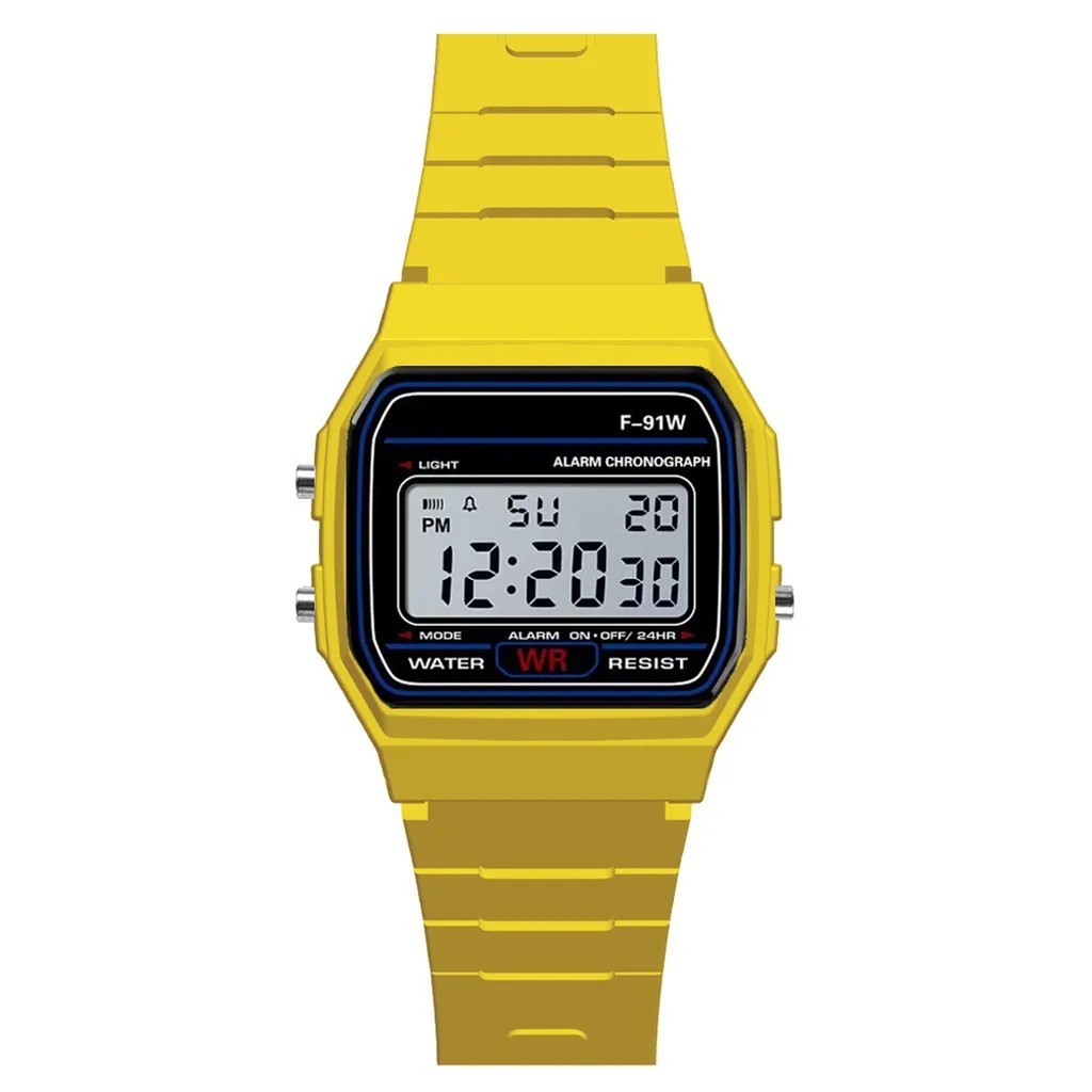F 91W Classic Digital Resin Strap Watch Stopwatch Chronograph Sport Unisex Men