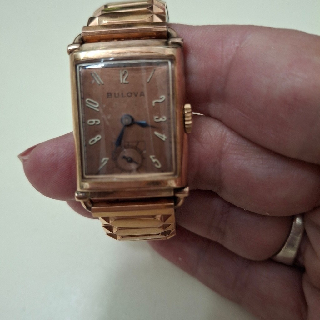 Bulova 14kt gold-filled Rose gold ladies watch Vintage Works
