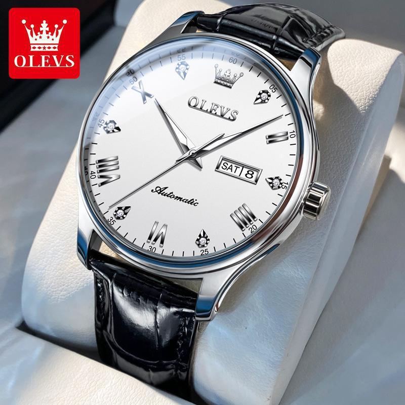 OLEVS Waterproof Luminous Luxury Diamonds Dials Men’s Automatic Mechanical Watch