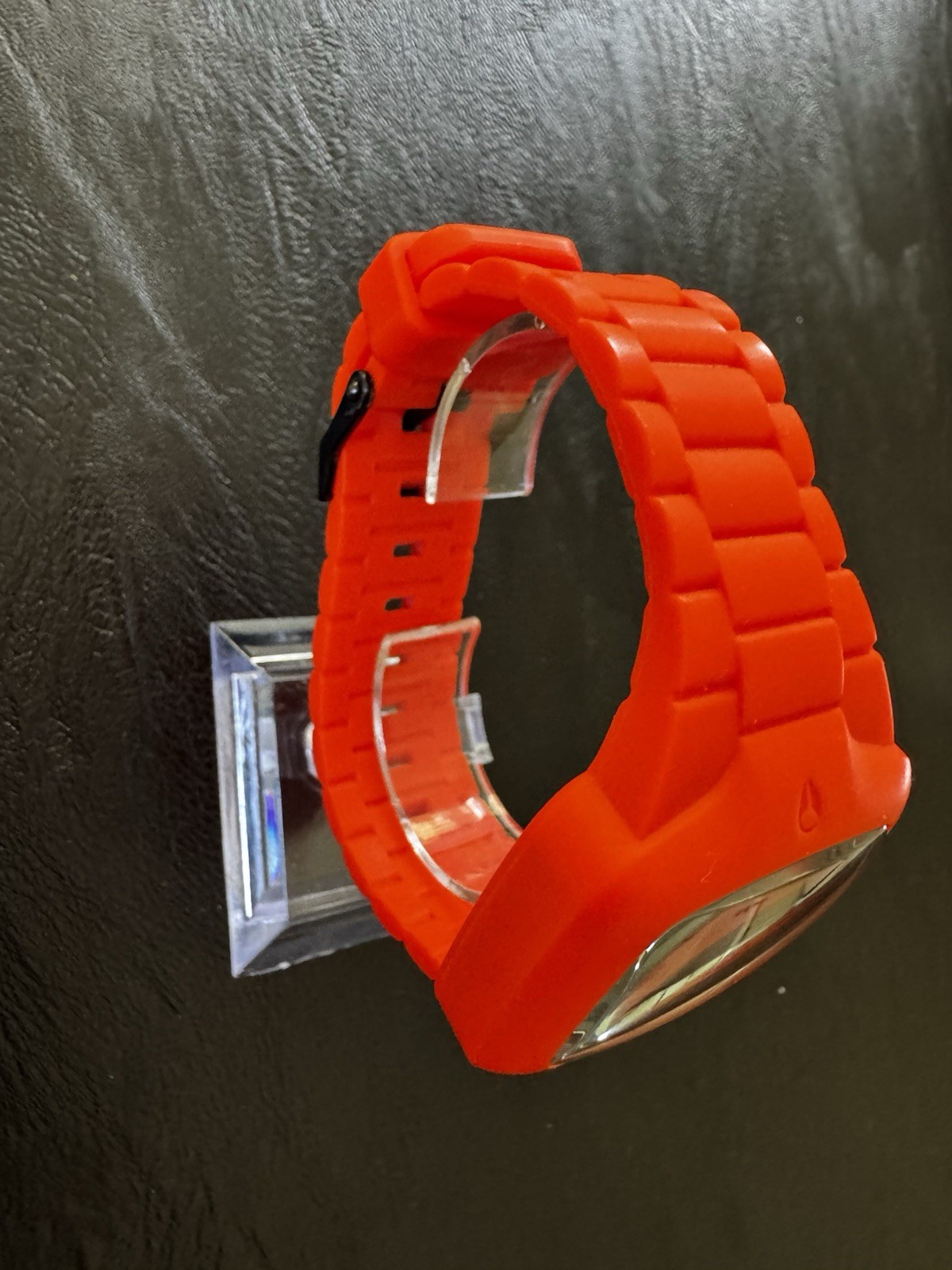 Nixon The Rubber Player Orange Analog Quartz Wristwatch Square 38mm 100m