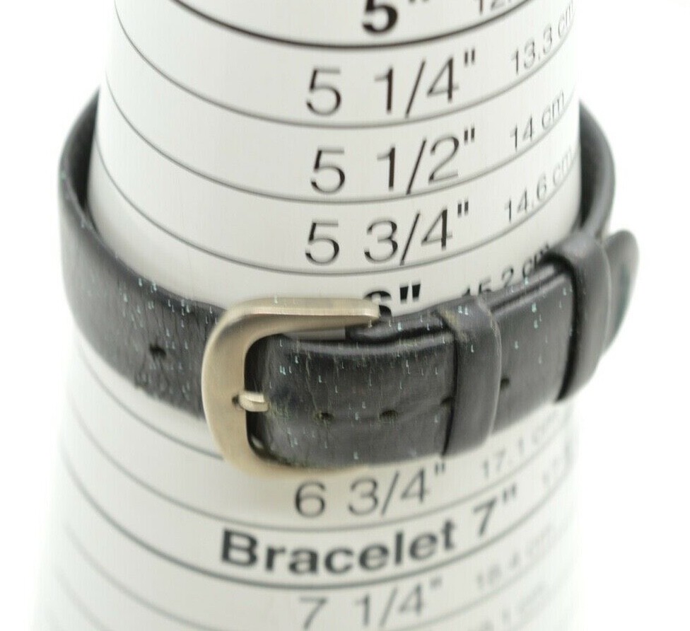 Boccia Round Grey Titanium Ladies Watch on Black Leather Strap with Gold Dial