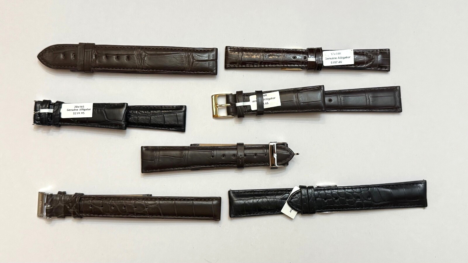 LOUISIANA FARM Padded Alligator Watch Strap Genuine Alligator Leather Fits Rolex
