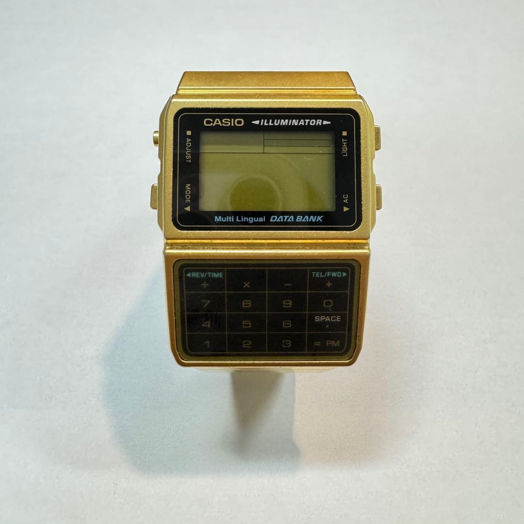 CASIO DATA BANK Gold Digital Watch