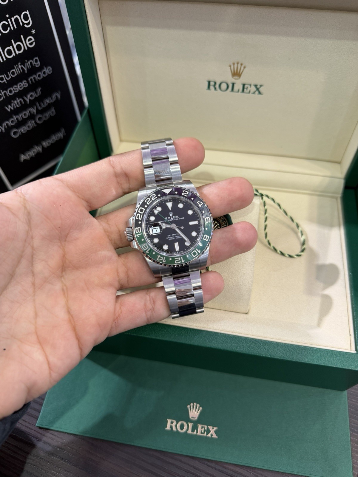 Rolex GMT MasterII Sprite Green/Black Bezel Steel 126720VTNR 2025 FULL SET!!