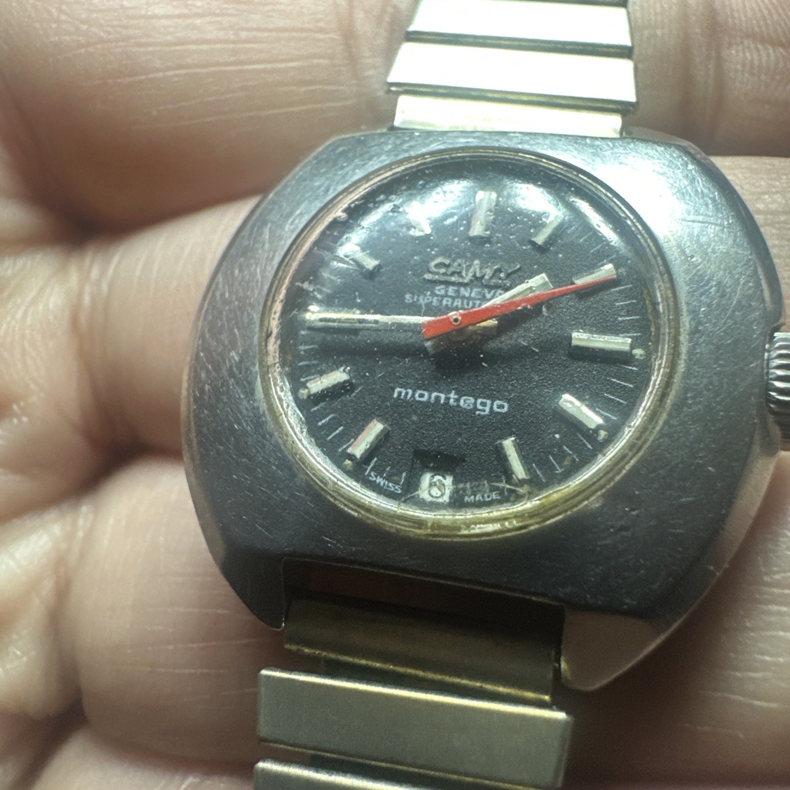 VTG Camy Super Automatic Geneve Montego Swiss Ladies Watch 29mm Need Servicing