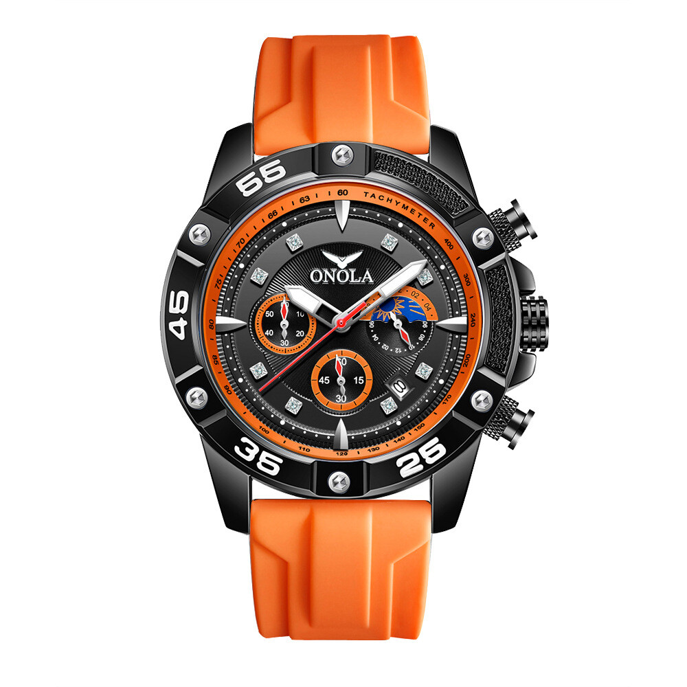 ONOLA Men’s Calendar Multifunction Chronograph Waterproof Luminous Quartz Watch