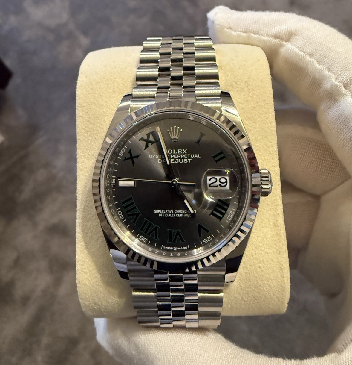 NEW 2026 Rolex Datejust 36MM “Wimbledon” Fluted Bezel, Jubilee, FULL SET