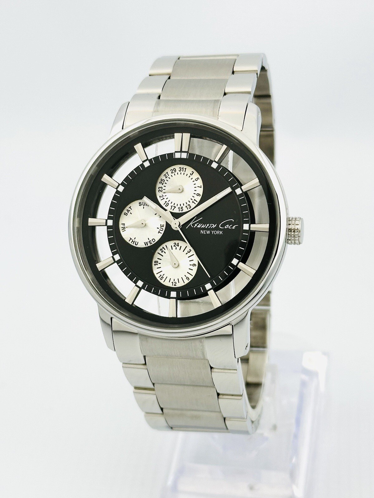 Kenneth Cole KC9115 Men’s See-through transparent Black Dial Bracelet Watch