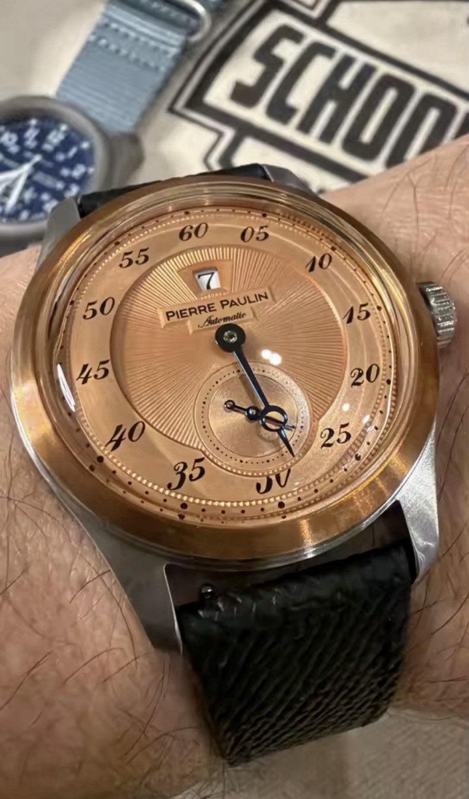 Pierre Paulin Jumping Hour Watch Salmon Dial 38mm Vintage (Latest Edition)