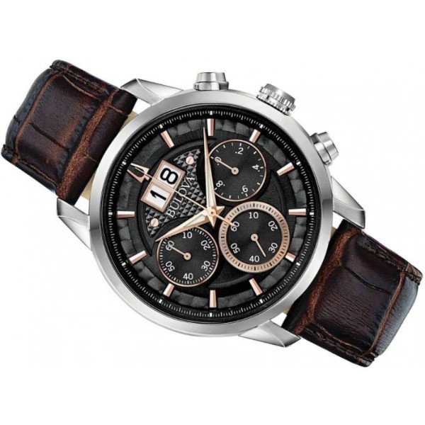 Bulova Men’s Sutton Quartz Chronograph Multi Dial Calendar 44mm Watch 96B311