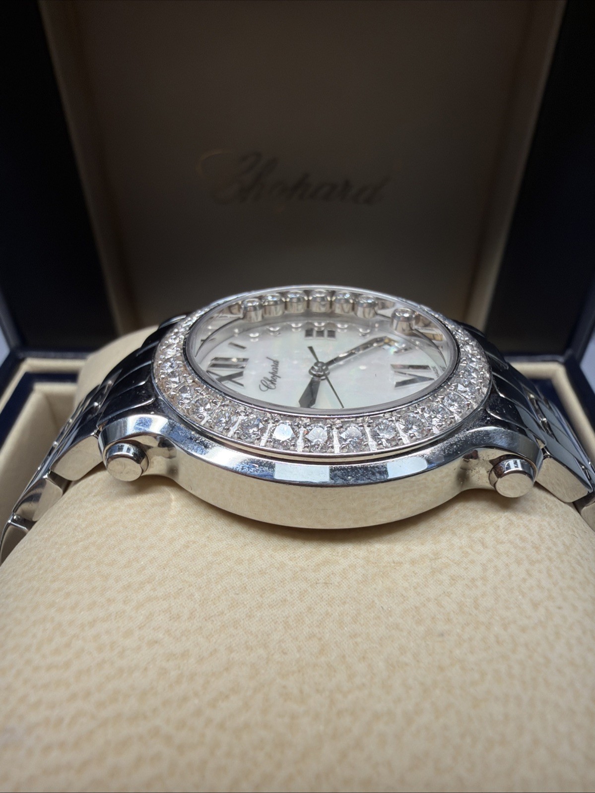 Chopard Happy Sport Mop 7 Diamond Bezel Ref. 27/8476-20 – 36MM Box And Papers