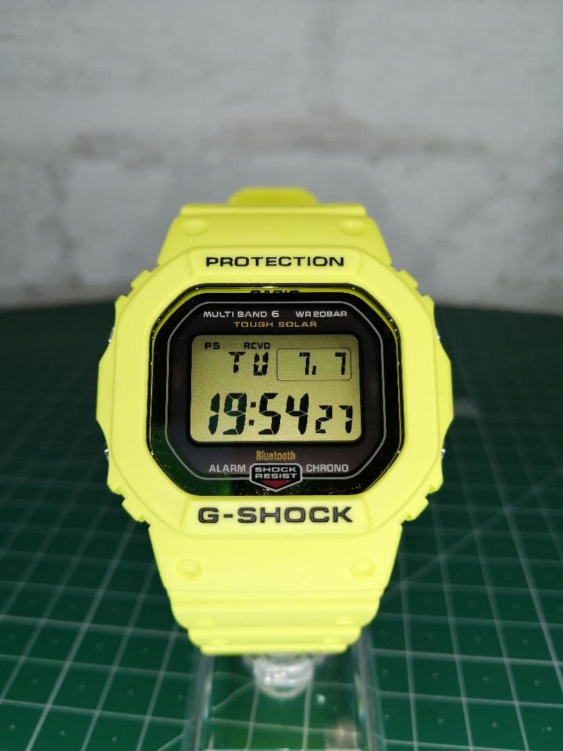 Casio G-SHOCK GW-B5600 Yellow Bluetooth Solar Watch Used