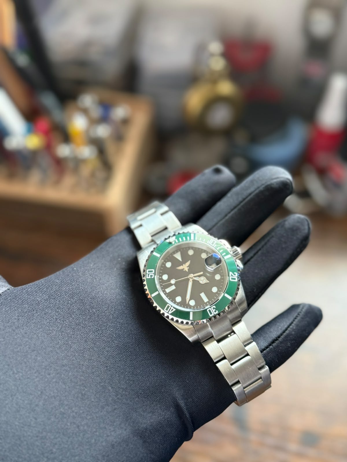 custom built Mod Watch POWERED BY Nh35 Automatic Movement