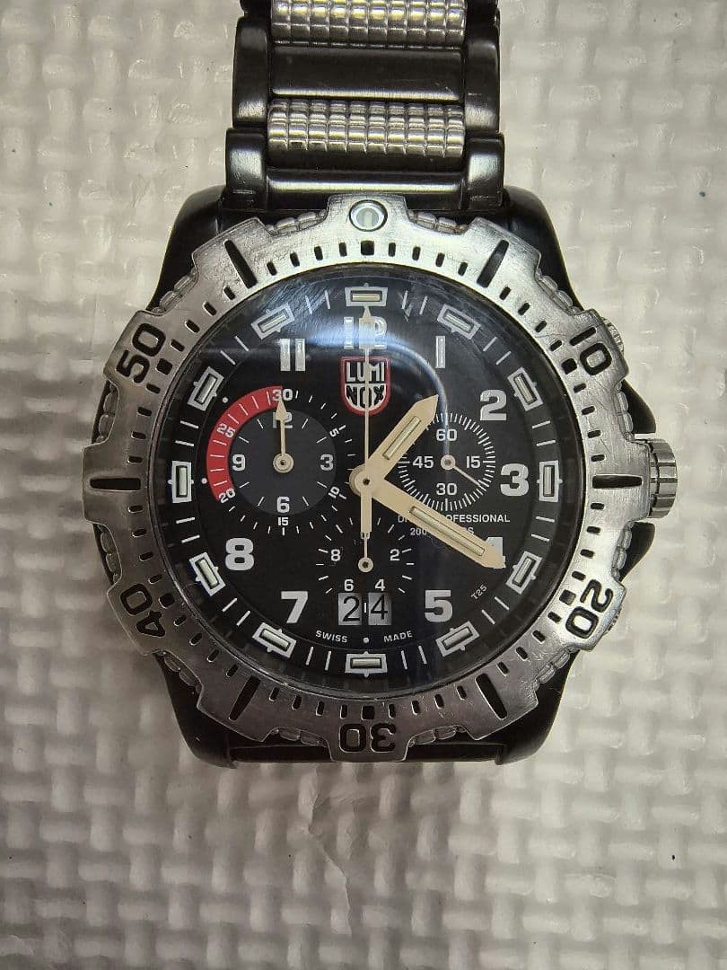 Luminox Professional Quartz Chrono Black SS Band 200m