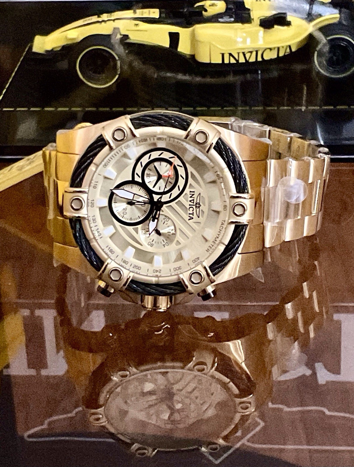 ???Invicta Bolt Ace Men’s Watch-52mm, Gold, (PF9238 ) (25515)