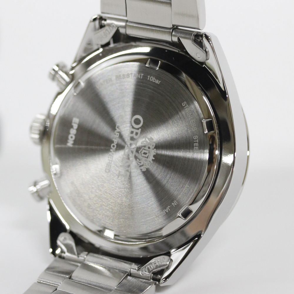 ORIENT WV0041TX Analog Solar Powered Solar Powered White Silver