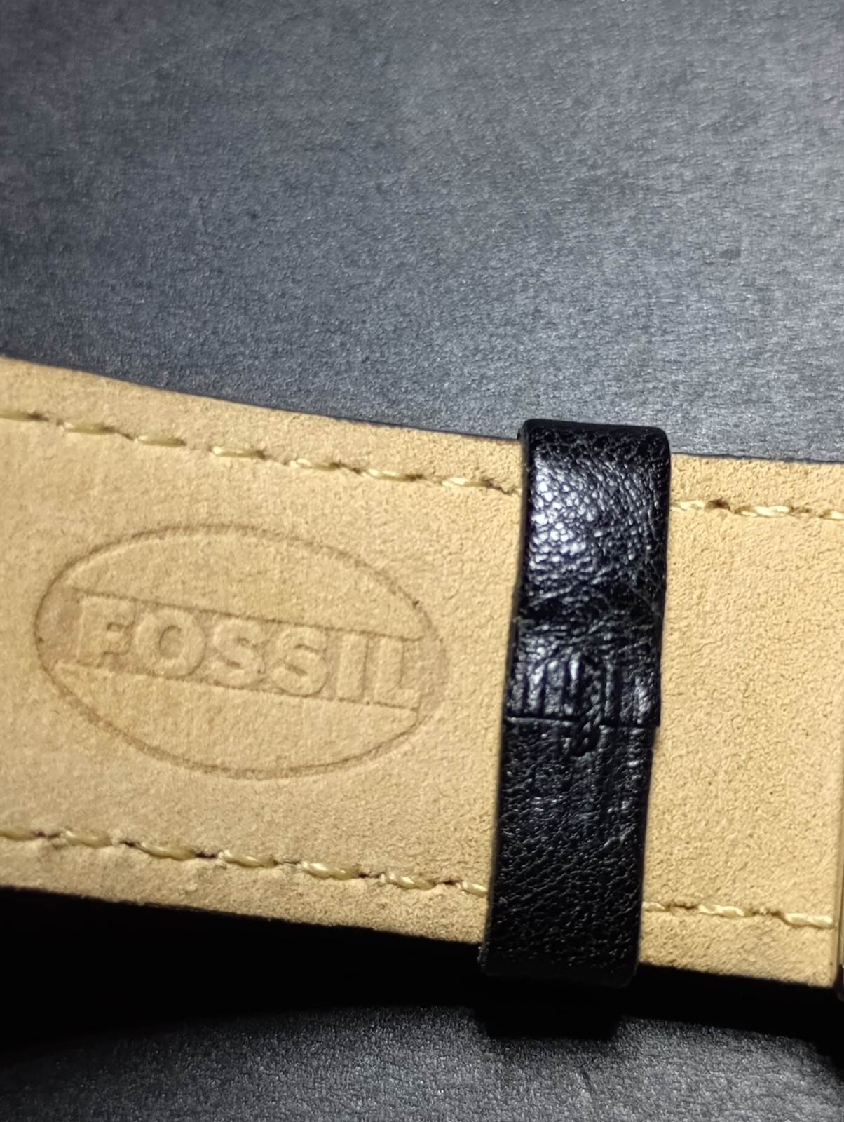 FOSSIL FS-4130 ARKITEKT All Black Stainless Steel Wristwatch Blue hands Dial!!