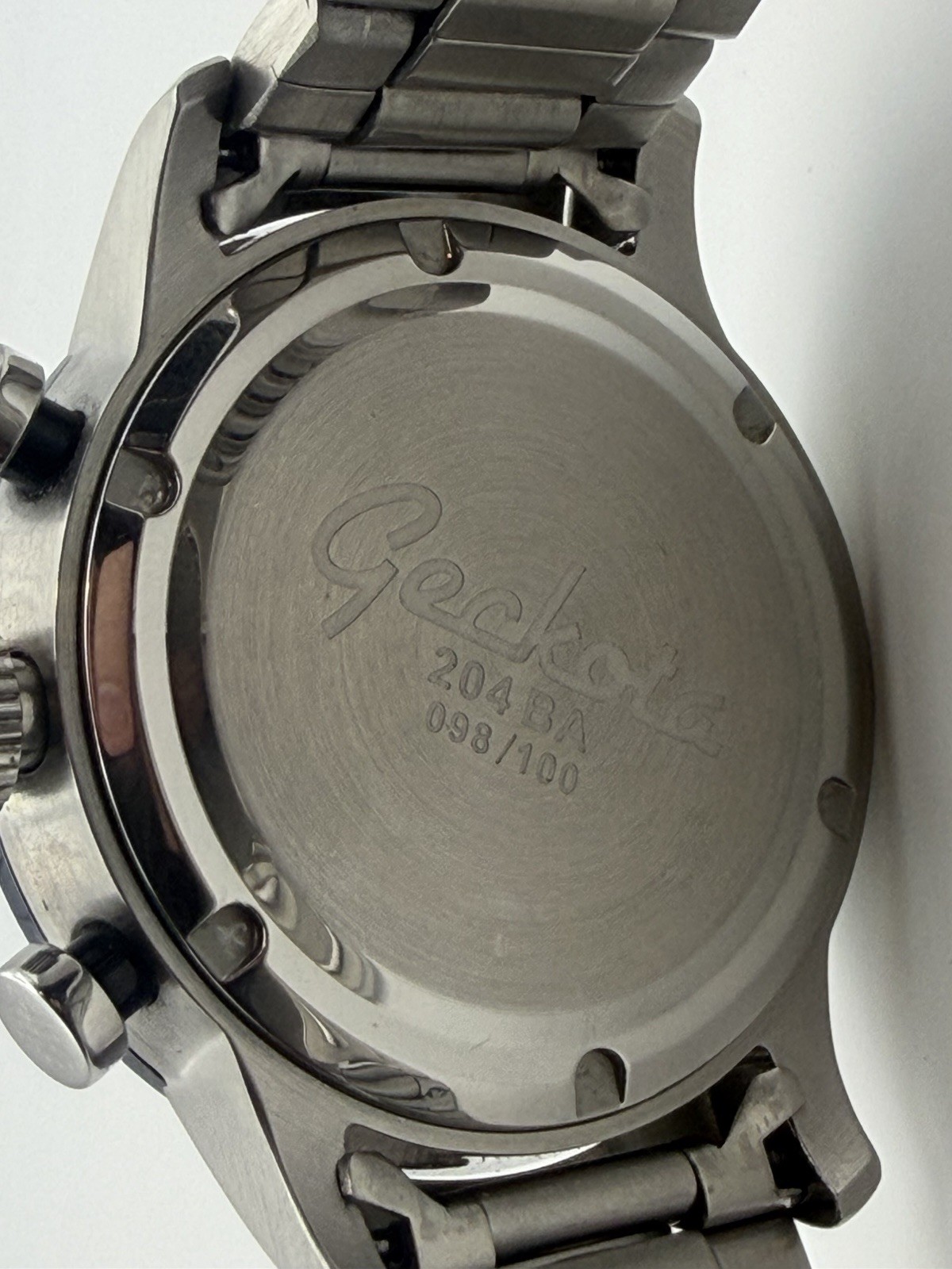 Geckota 204 BA Blue Dial Quartz Chronograph Tachymeter Date 40mm 200m