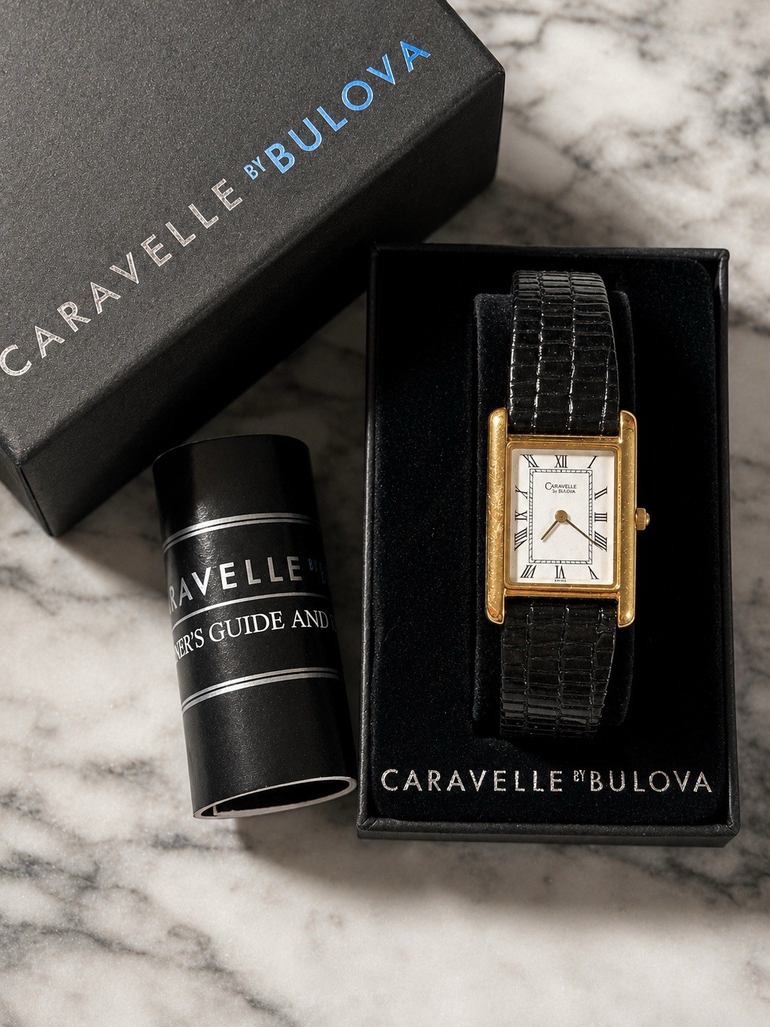 😍 NRMT W/ BOX & PAPERS! Vintage 2001 CARAVELLE by BULOVA A1 Quartz Tank Watch