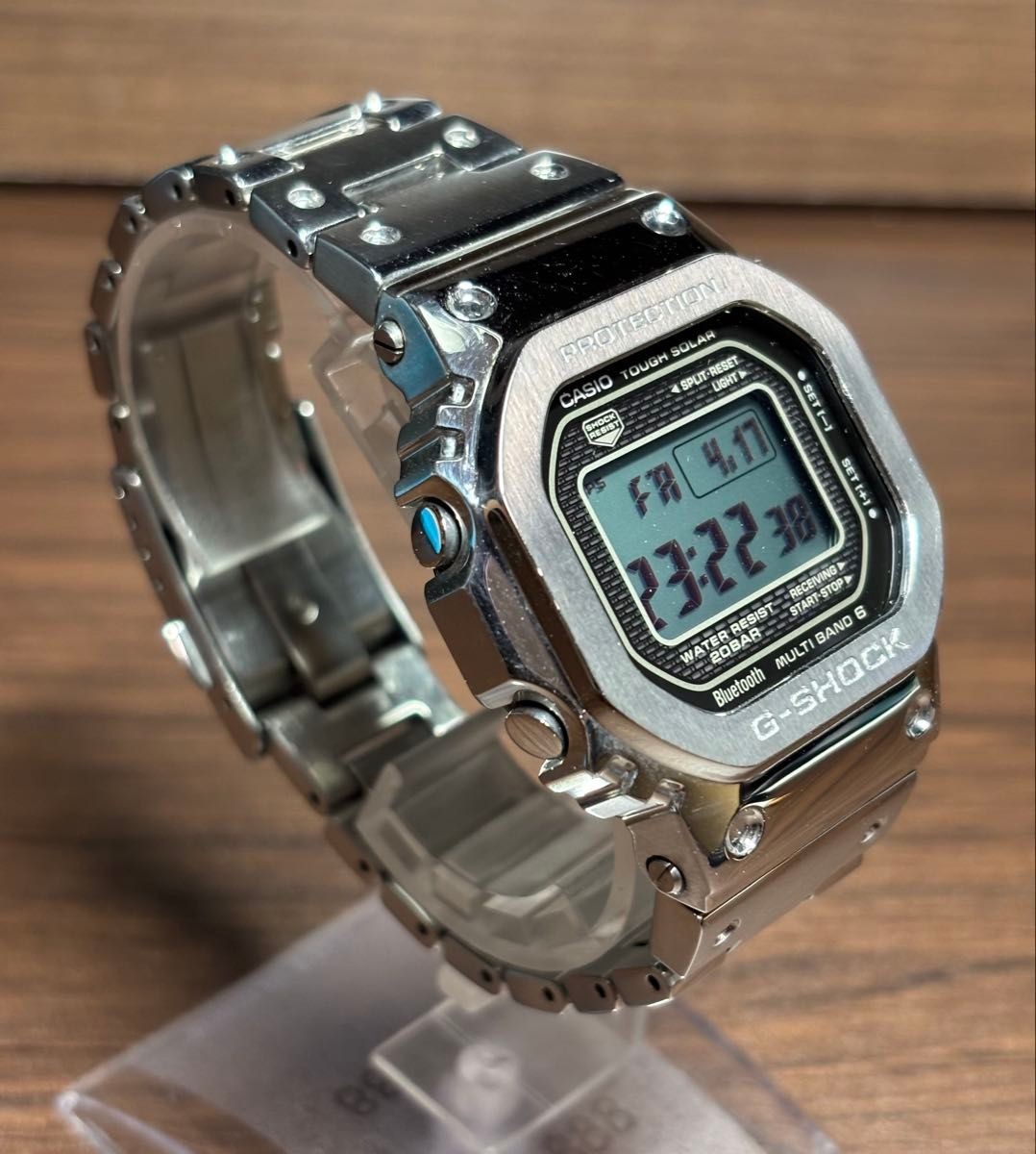 【Excellent】CASIO G-Shock GMW-B5000D-1JF Silver Bluetooth Full Metal Men’s Watch