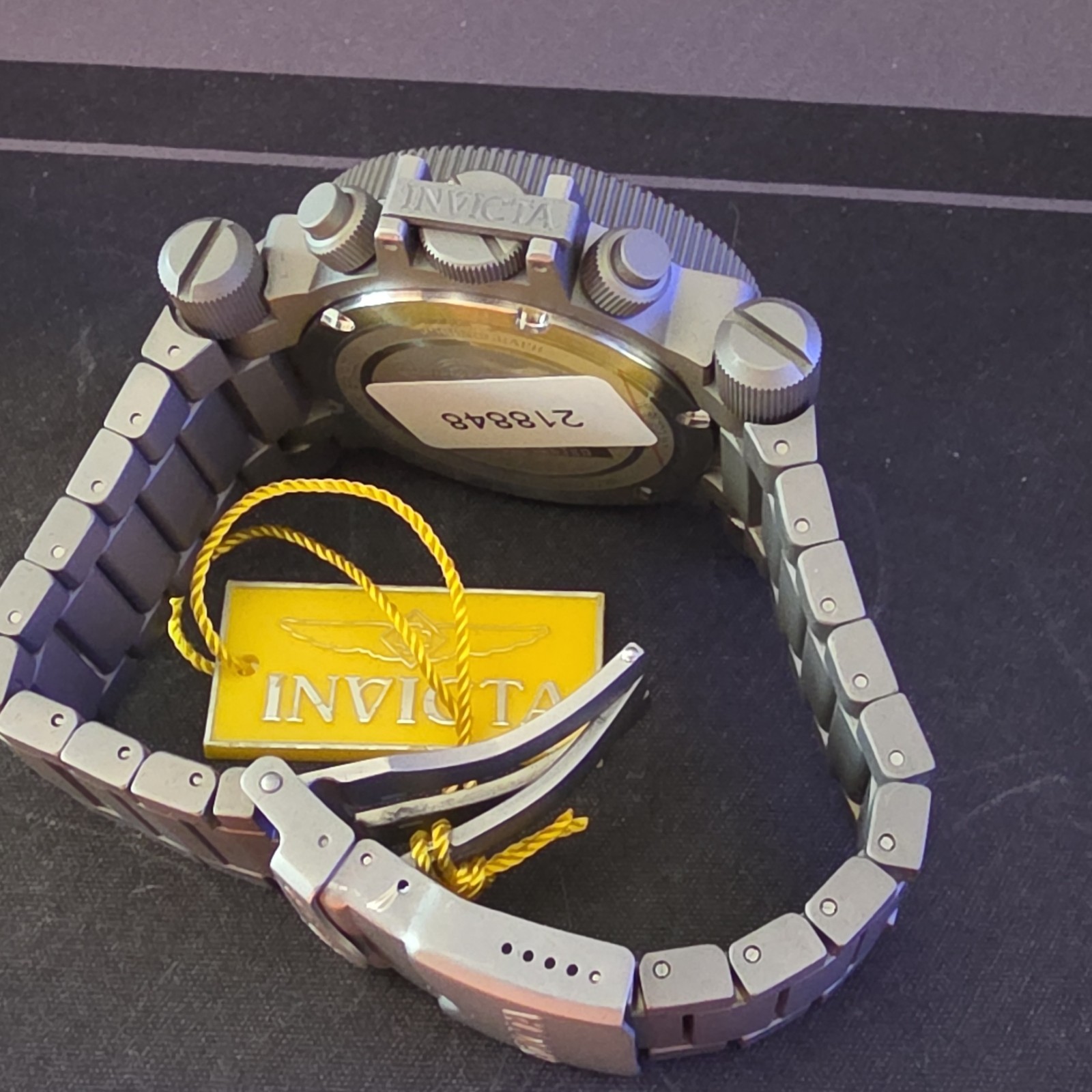 Invicta Coalition Forces 51mm Titanium Case and Band Red Dial Gray Bracelet 100M