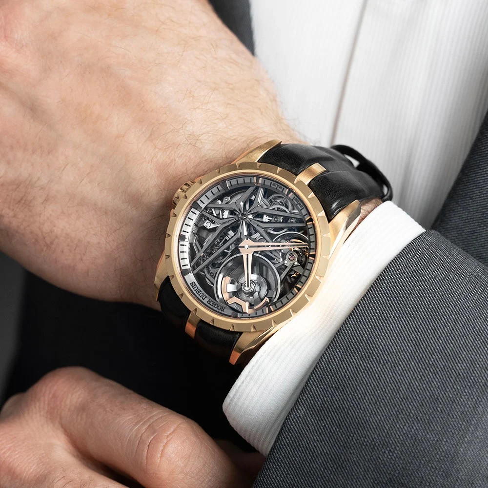 Roger Dubuis Excalibur Monobalancier Watch 42MM Skeleton Index Hour Markers …