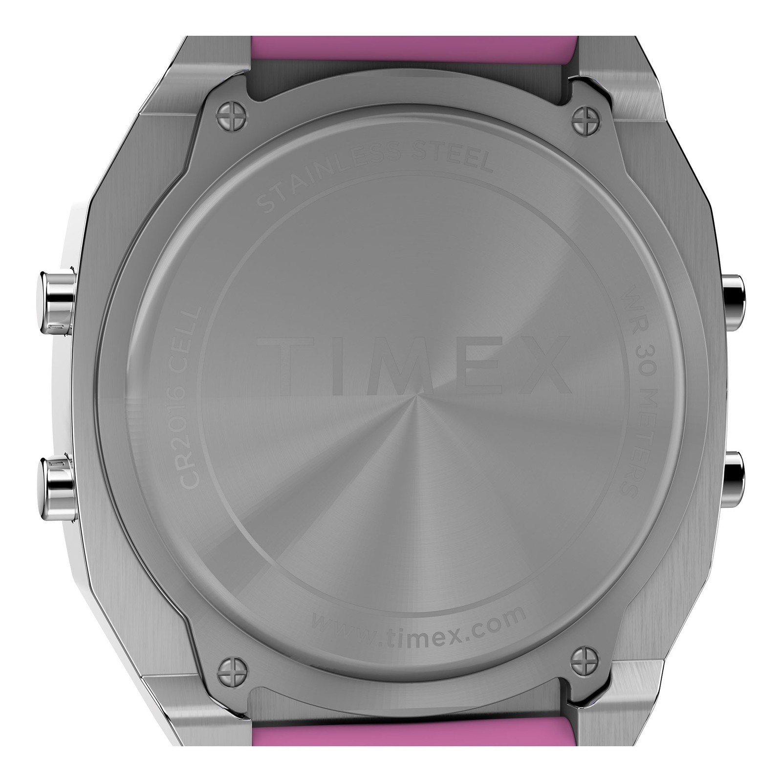 Timex T80 Pink Purple Blue Stainless Steel Resin Strap Watch TW2V74600