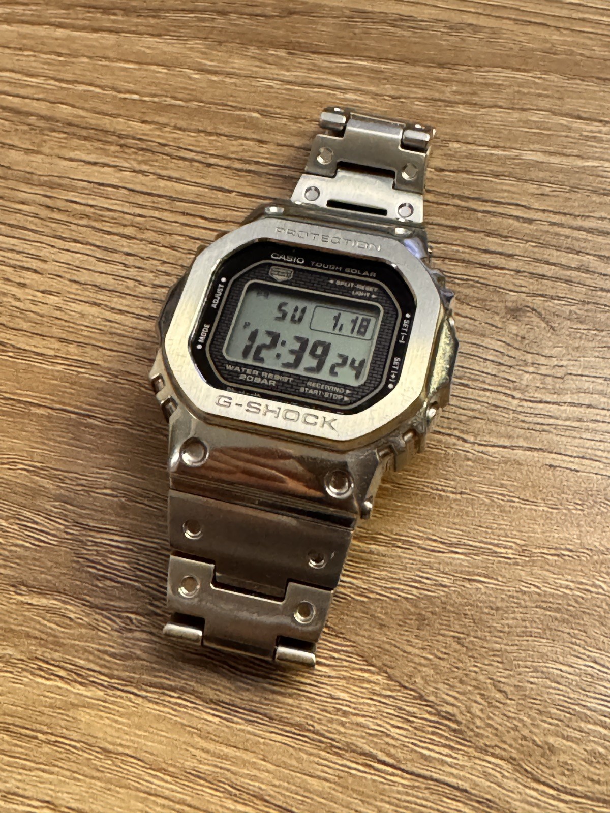 Casio G-Shock Silver Case Stainless Steel Band – (GMW-B5000D-1ER)