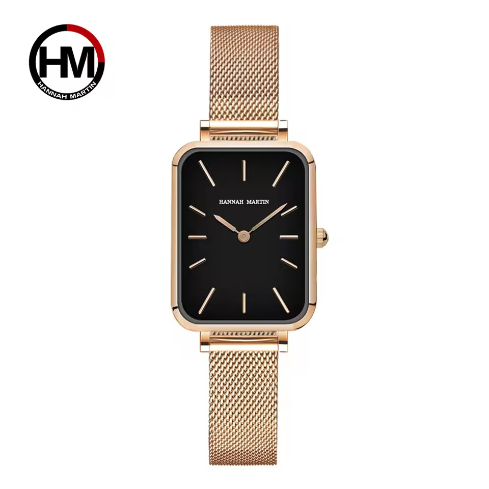 Rectangle Ultrathin Nordic Simple Style Steel Mesh Women’s Quartz Watch