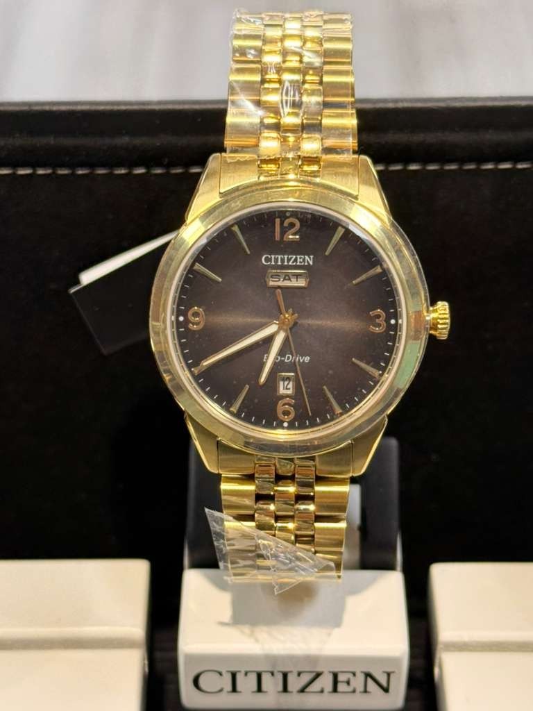 CITIZEN Rolan Black Dial Stainless Steel Men’s Bracelet Watch AW0152-58H