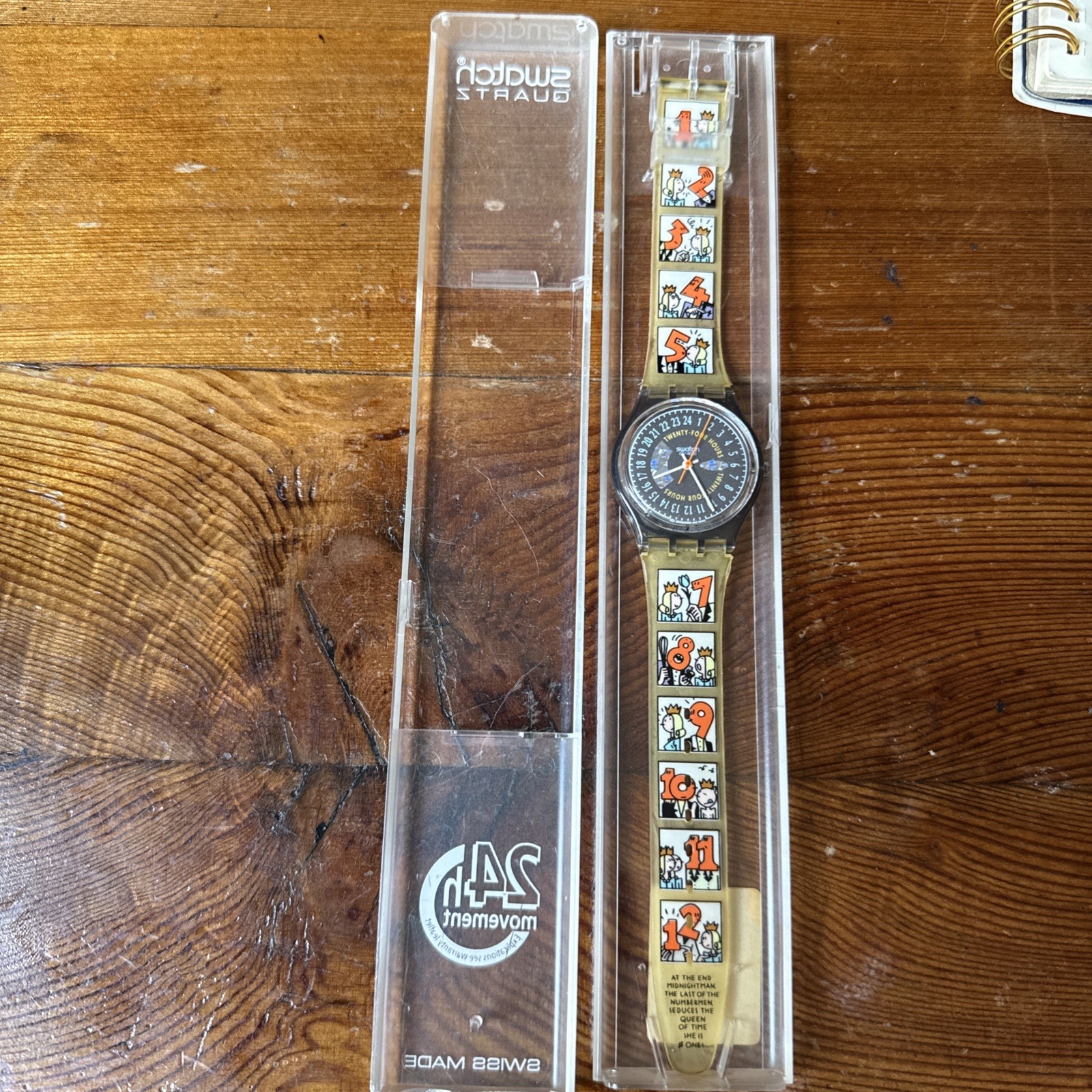 Vintage Swatch Watch 24hr Dial – Never Worn In Case