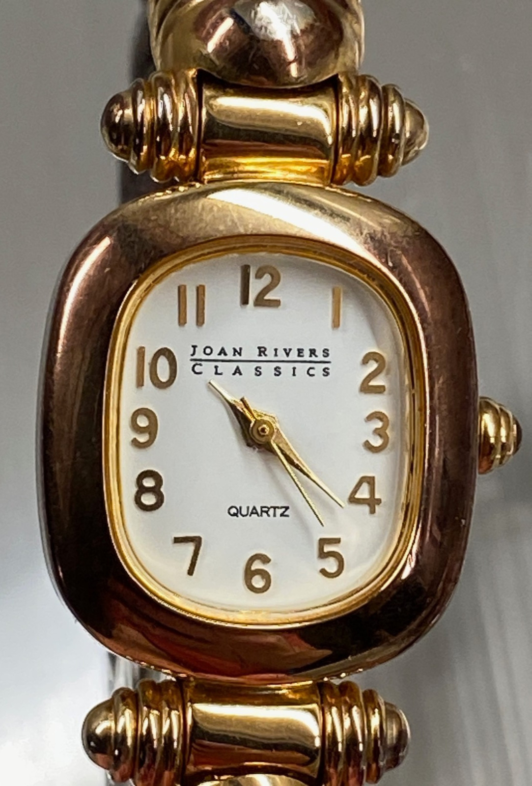 VTG Joan Rivers Classics Bracelet Watch Gold Silver Tone Coil Wrap Collectible