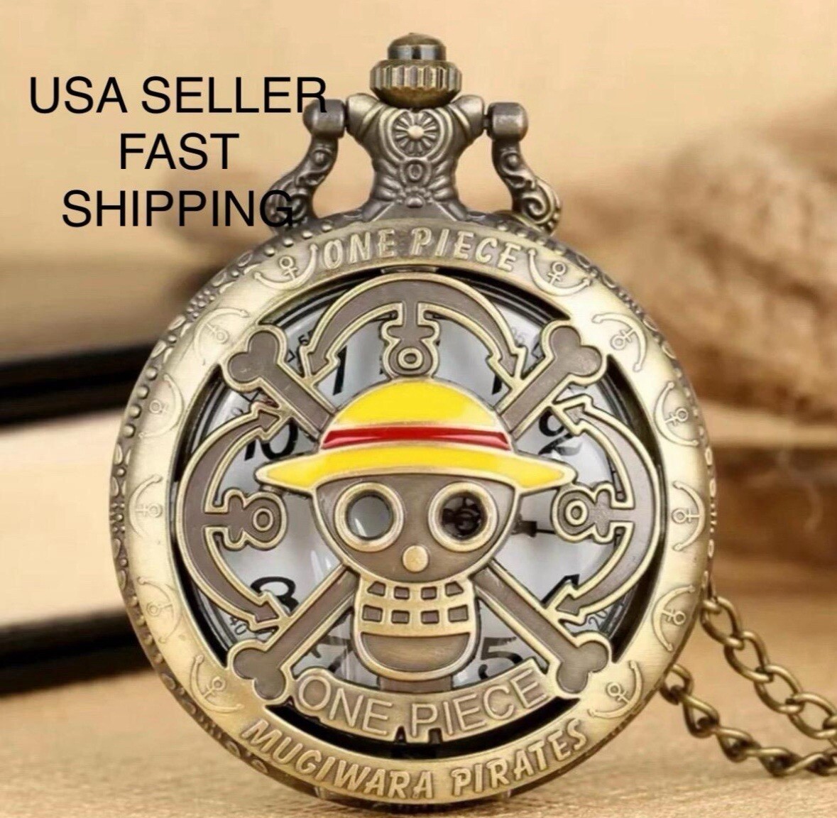 One Piece Pocket Watch – Straw Hat Pirates – Monkey D Luffy – Anime Steam Punk
