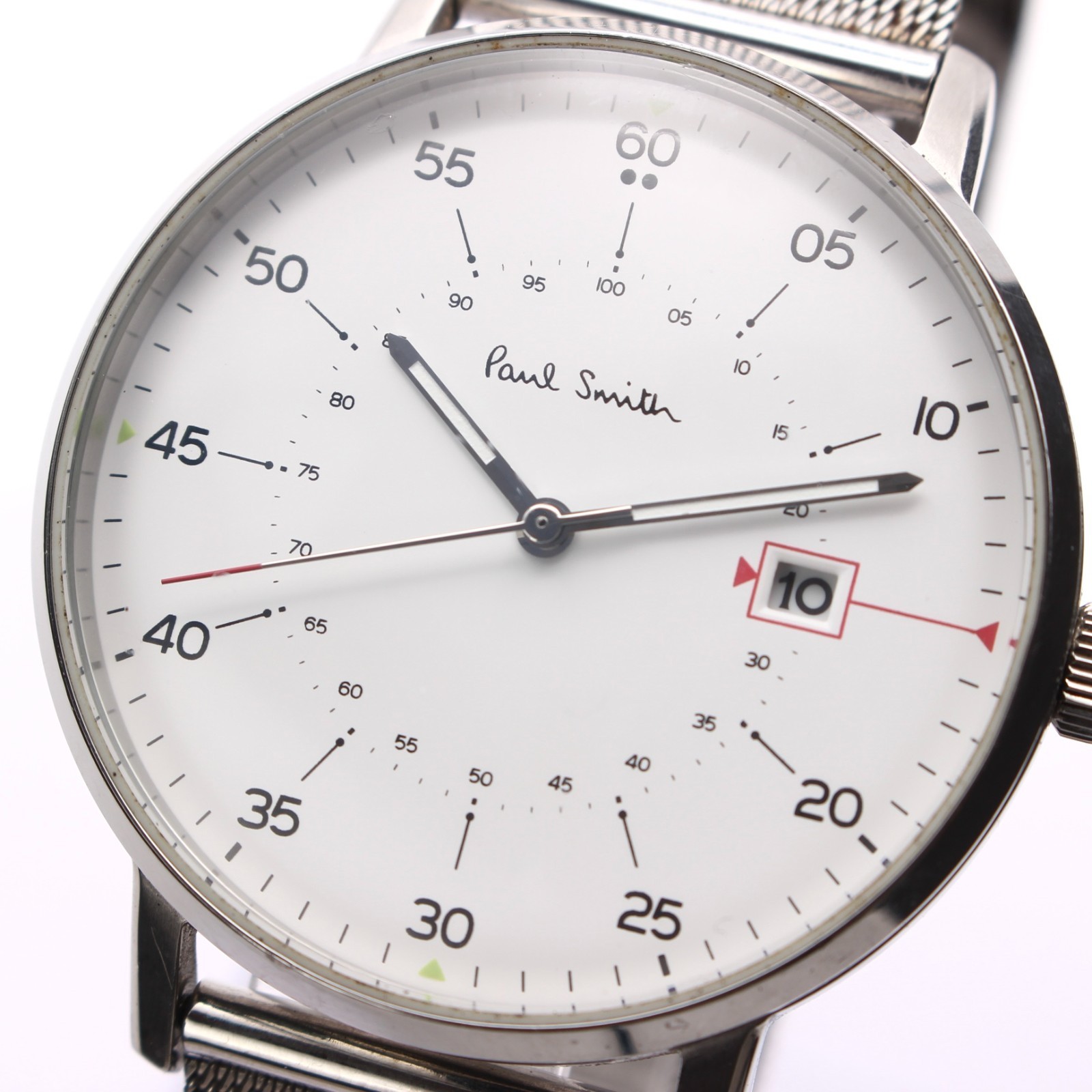 Paul Smith Closed Eyes 1007/65035 Men’s Watch Quartz Minimal White Dial 41mm JP