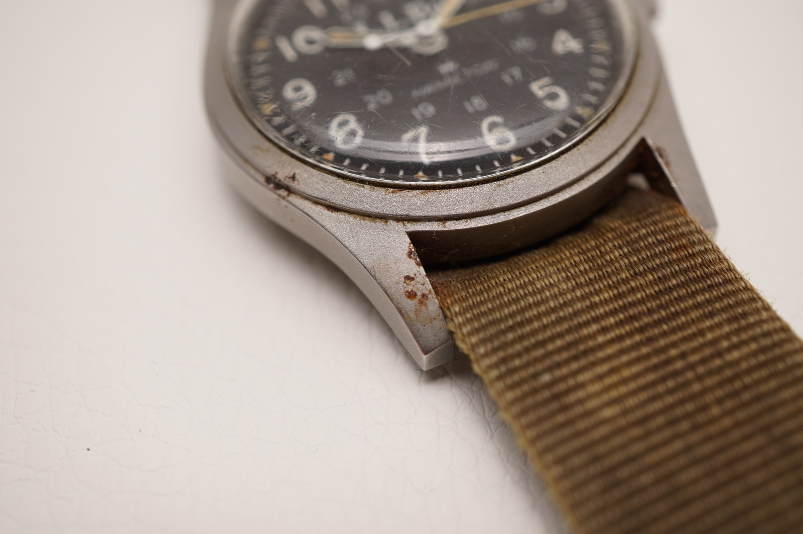 Vintage Hamilton Khaki L.L.Bean 9219 33mm Manual-Wind Field Watch Original NATO