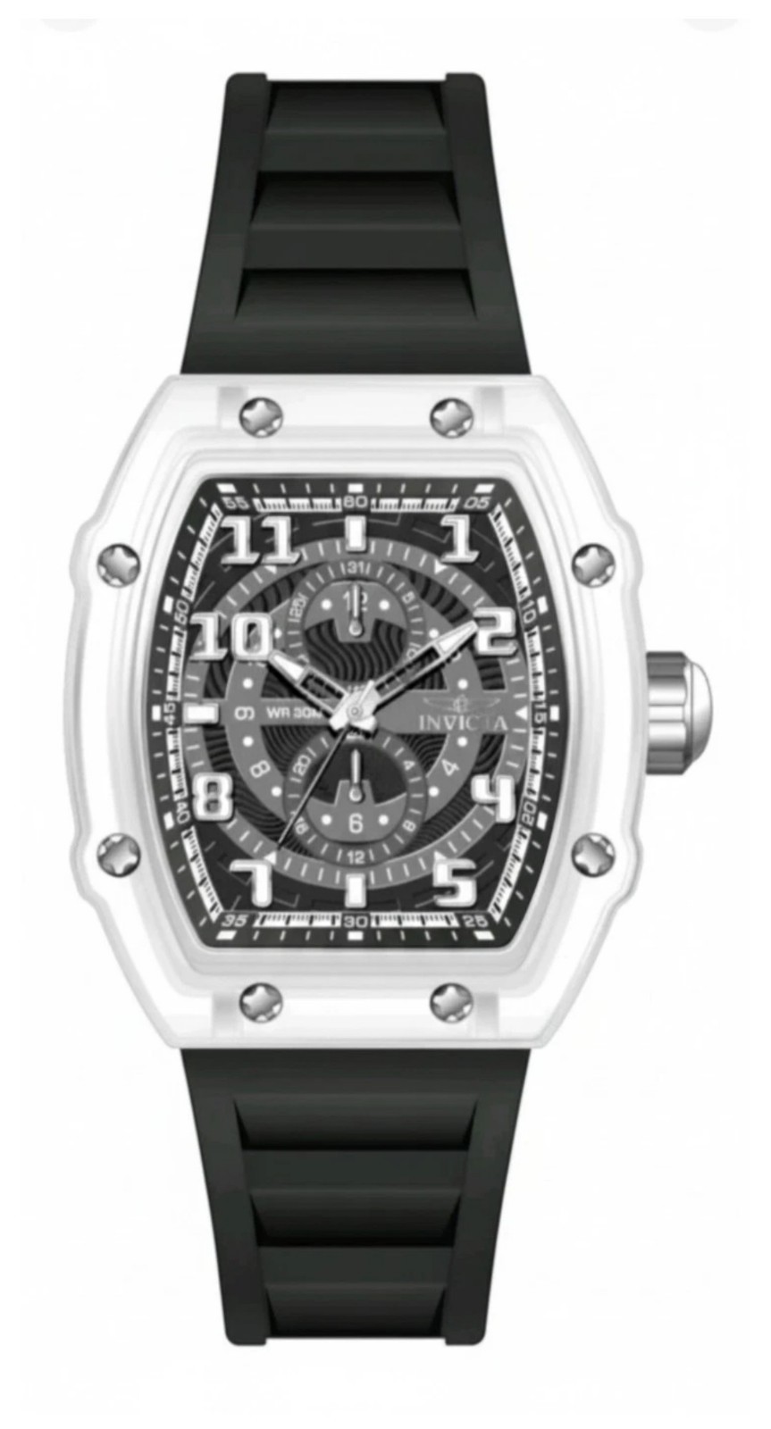 🏷 Watch set, Invicta Racing Man 48.50mm, blue, black n white, white n black.