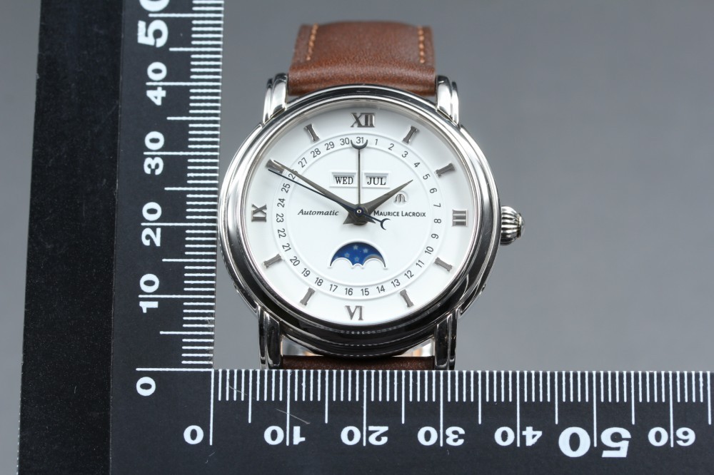 N MINT Maurice Lacroix Masterpiece MP6347 Moon Phase Triple Calendar Auto Men’s