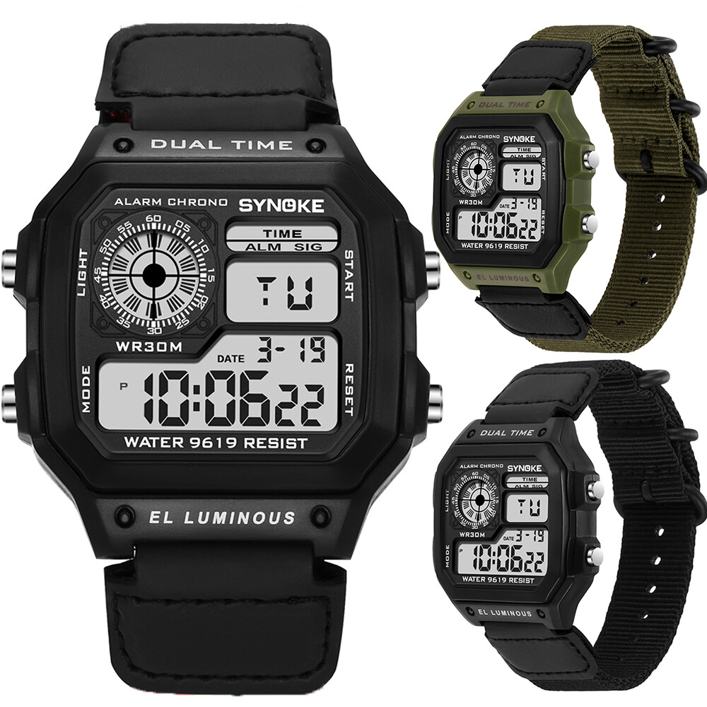 Men’s Electronic Digital Sports LED Display Waterproof Wrist Watch Multifunction