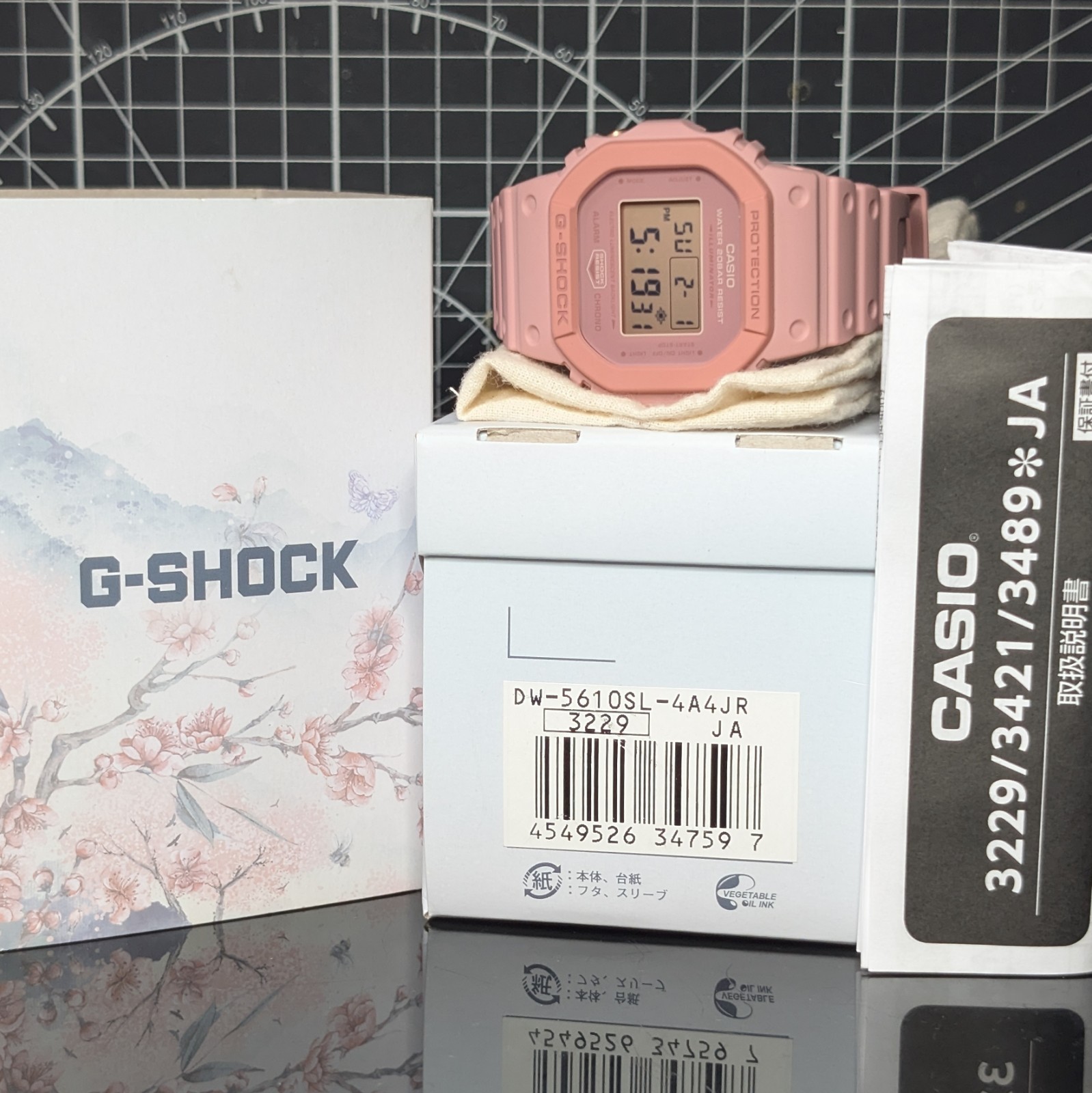 Casio G-Shock Togenkyo DW-5600 Peach Blossom Pink Shangri-La Square DW-5610SL-4