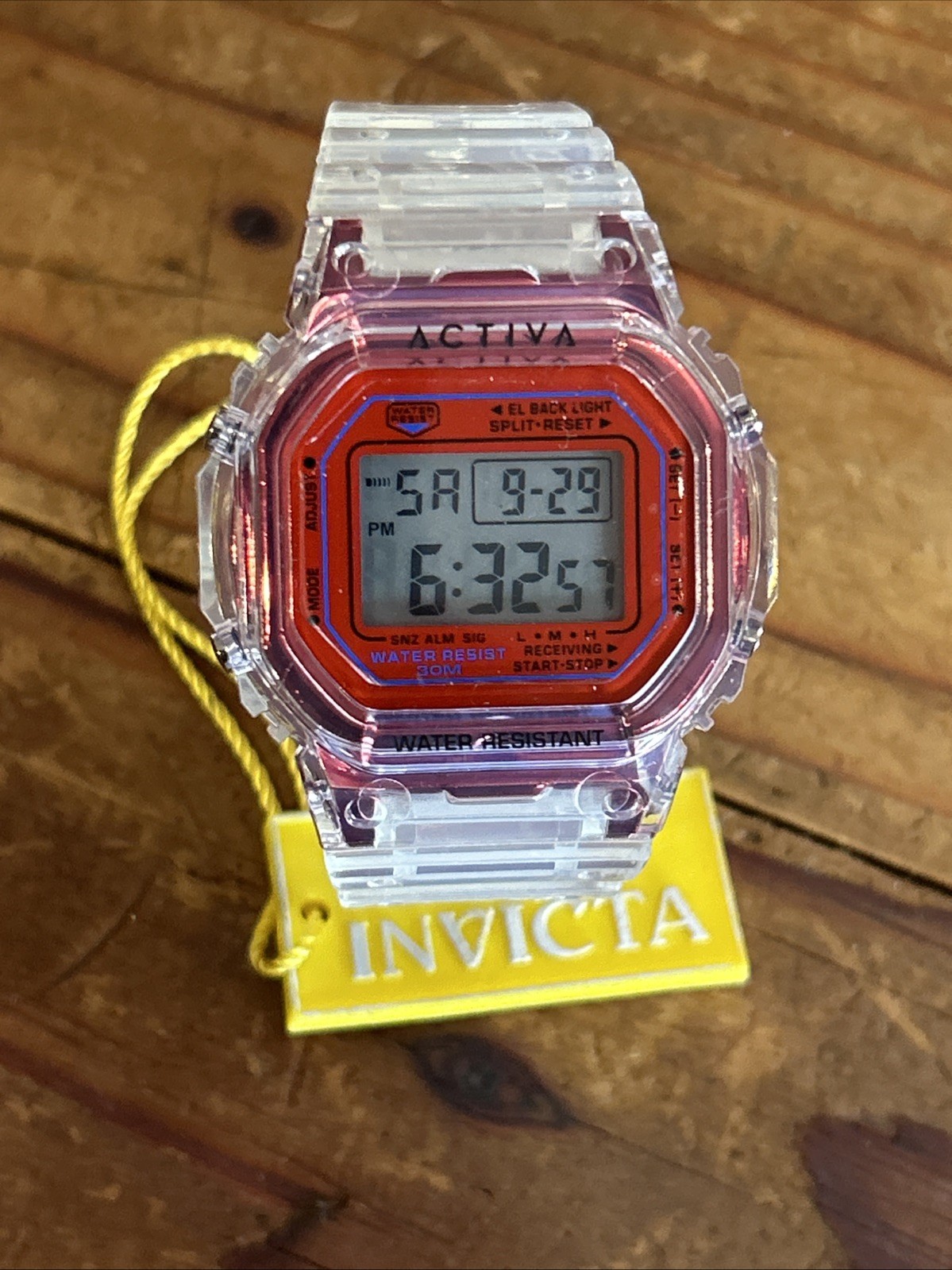 Activa X Invicta Men’s Digital Watch Clear Red, ACW424-009 44.4mm