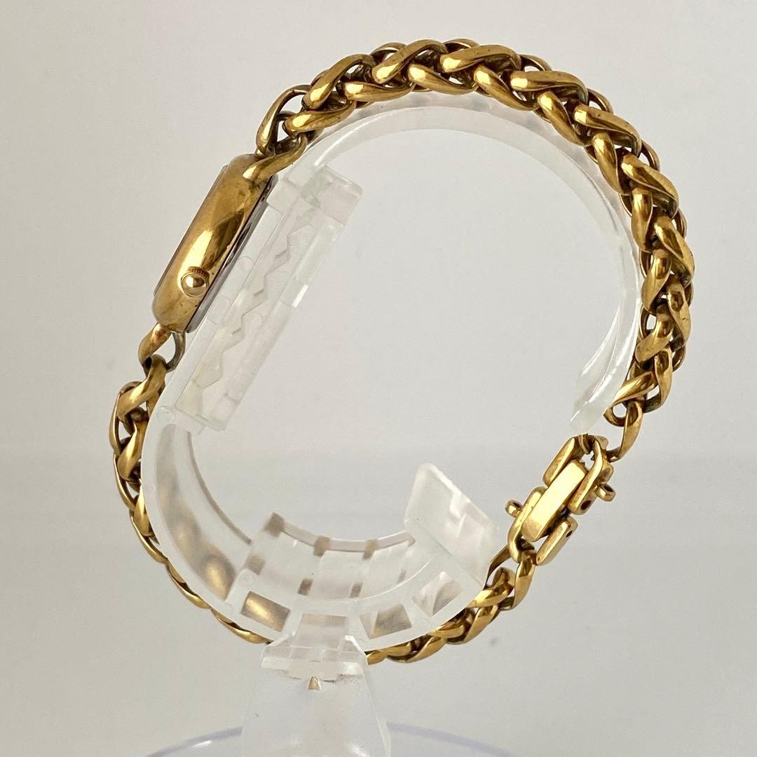 SEIKO Vintage Oval Chain Gold Wristwatch Working