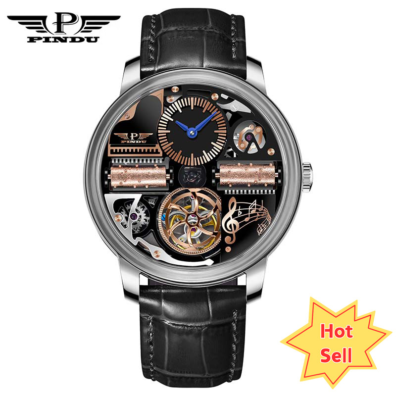 PINDU Music Series Fashion Fashion Daily Wearing Men’s Mechanical Watch 2025 NEW