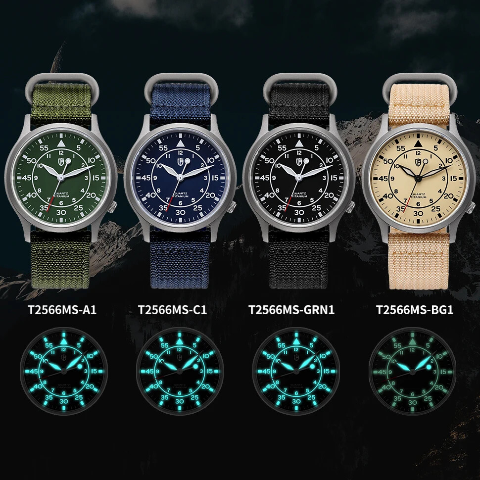 Titanium Watch for Men AR Coating Sapphire Wristwatch Luminous modern Fashion