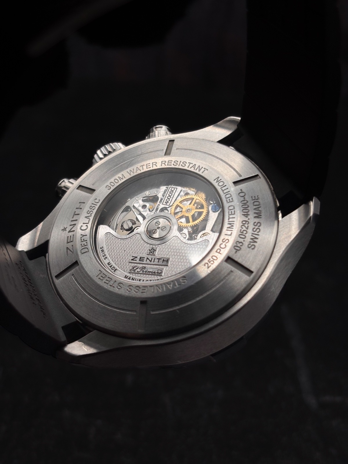 Zenith Defy Classic Sea Chronograph 46.5MM Blue Dial Rubber Strap Rare 1/200