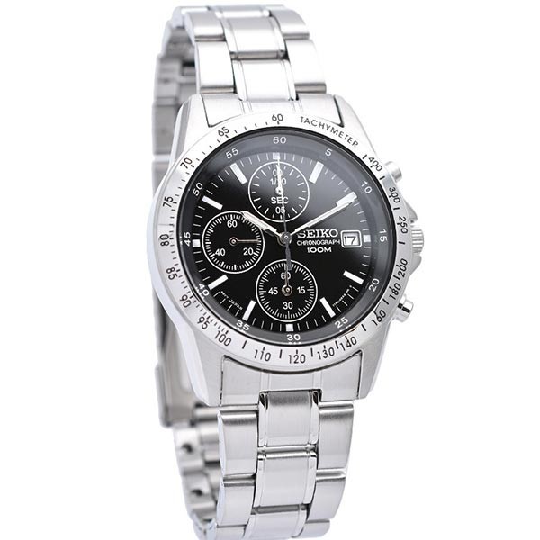 SEIKO SND367P1 Quartz Chronograph Men Watch Stainless Steel Overseas Model Japan