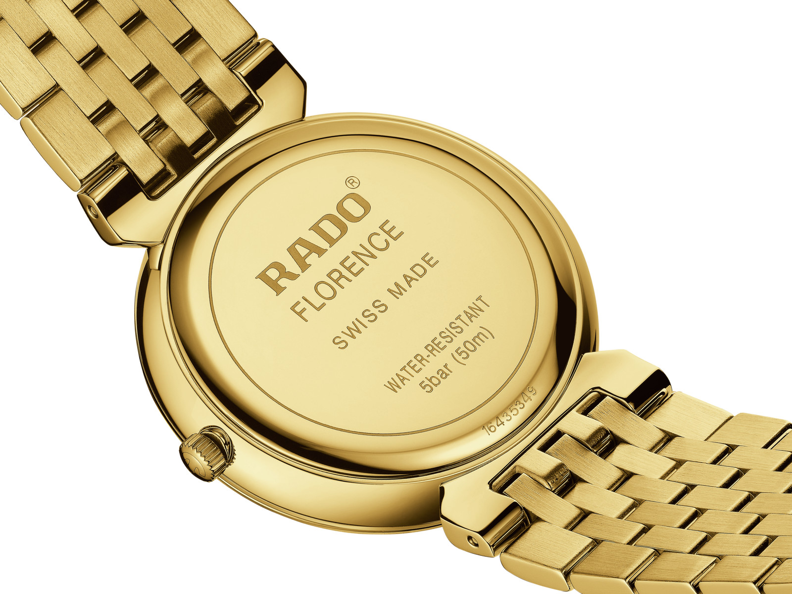 New Rado Florence Diamonds Stainless Steel Golden Dial Men’s Watch R48914713