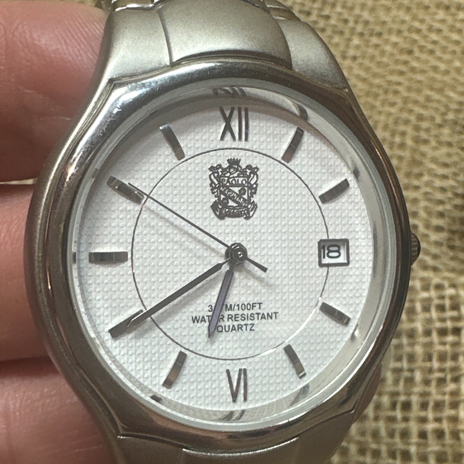 Paolo Gucci Men’s Designer Watch Silver PG 539 WW 3ATM/100FT WATER RESISTANT